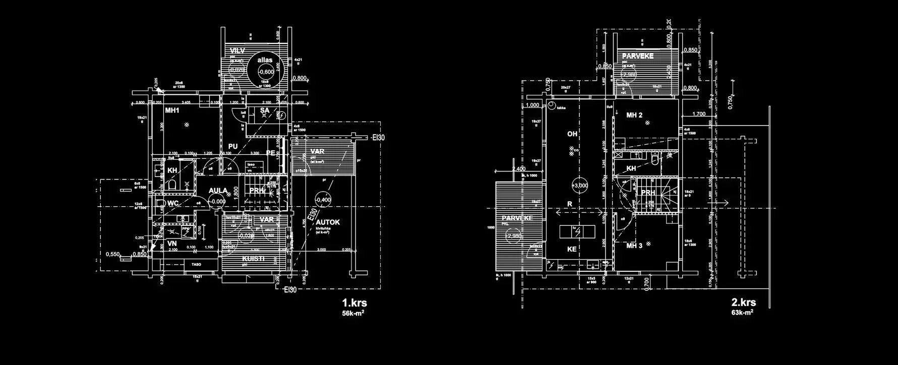 Casa-Saarua_pohjakuvat